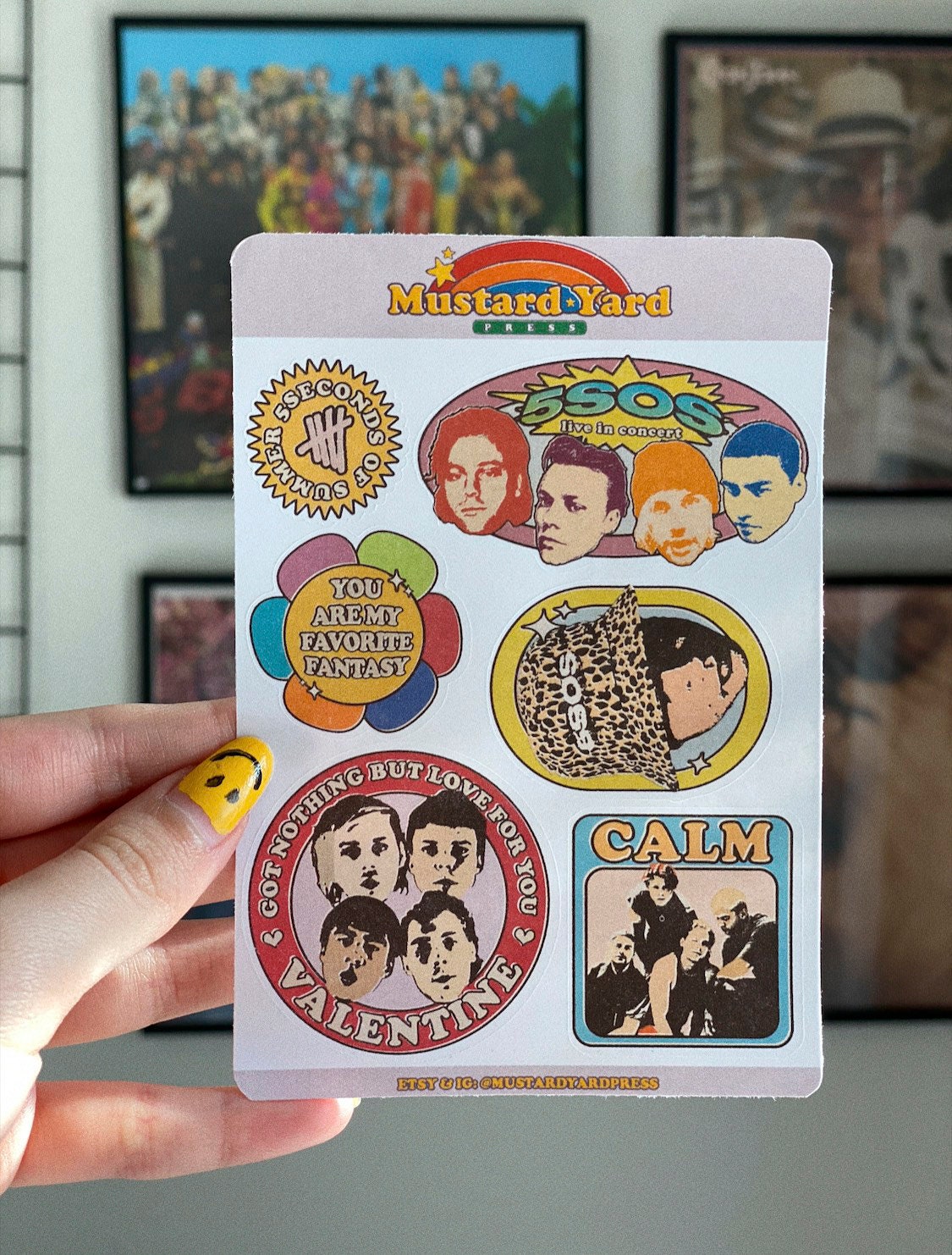5sos sticker sheet