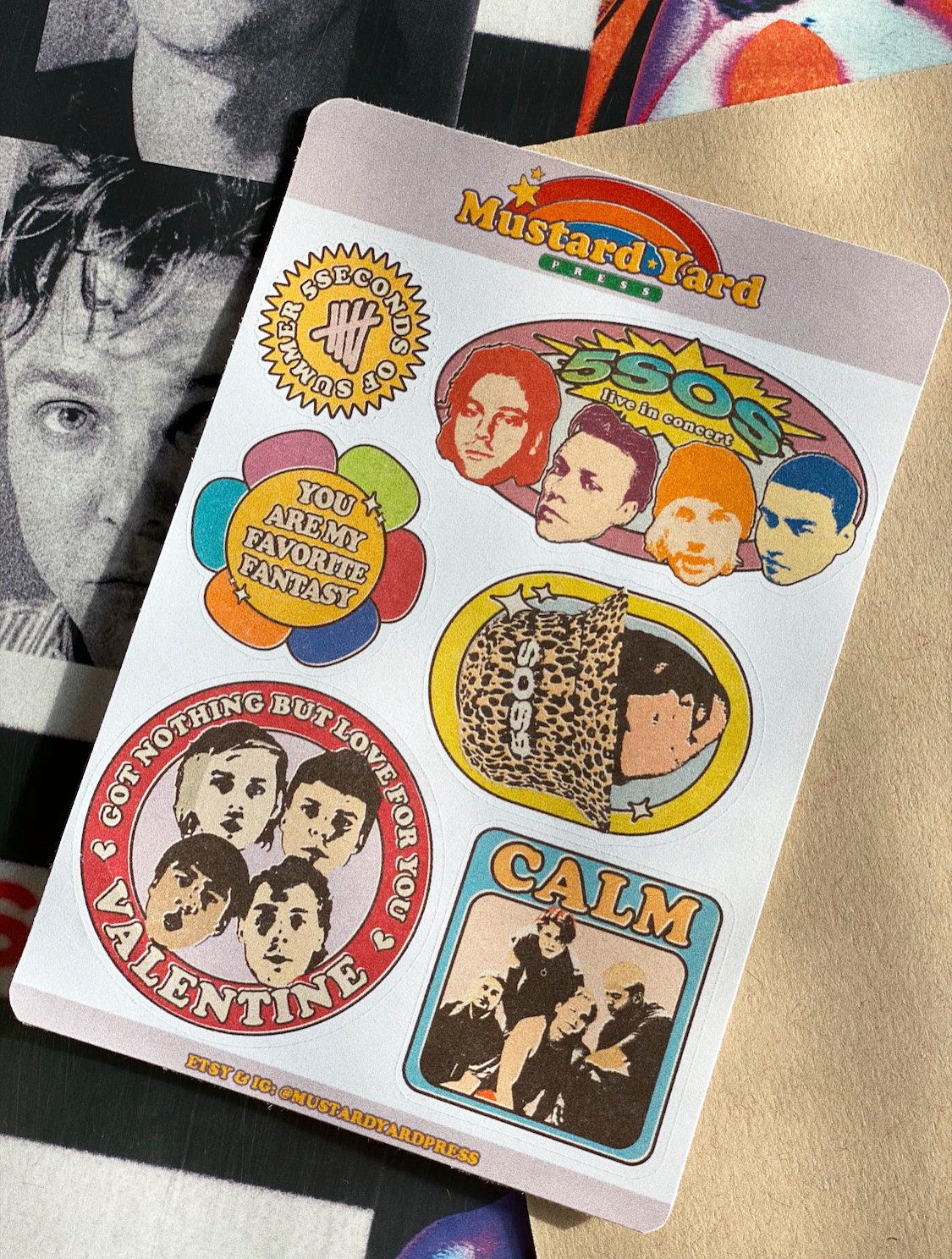 5sos sticker sheet