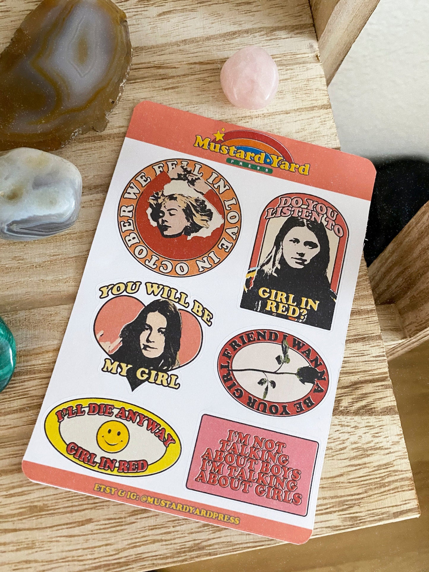girl in red sticker sheet