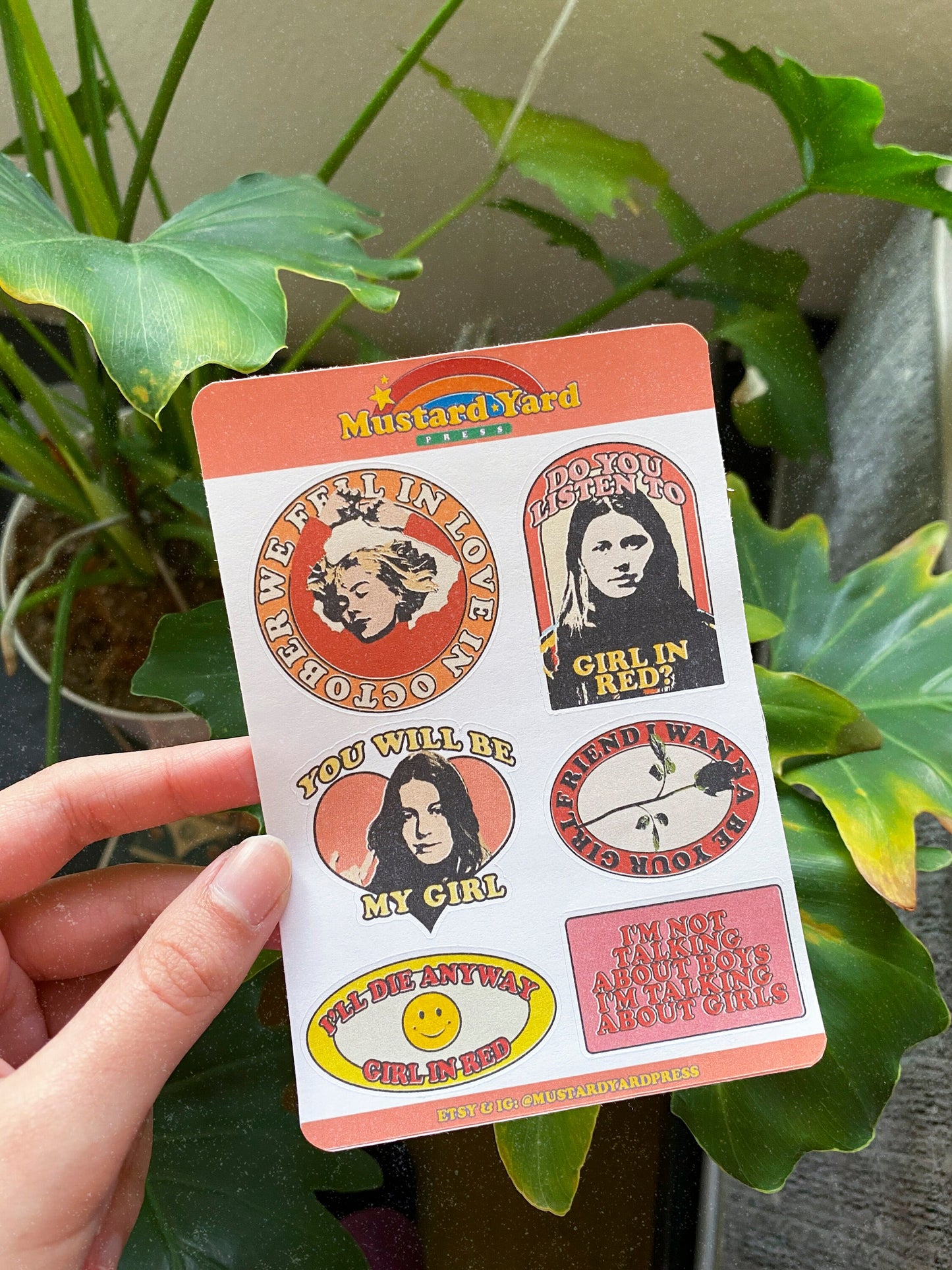 girl in red sticker sheet