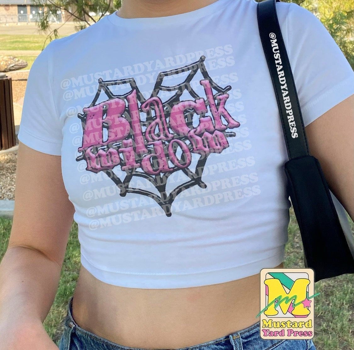 spiderweb baby tee
