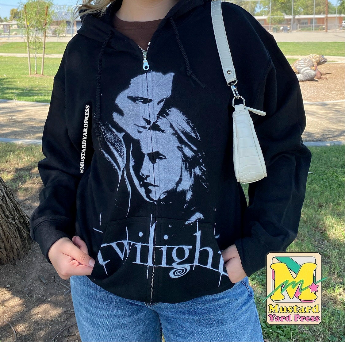 twilight black zip-up