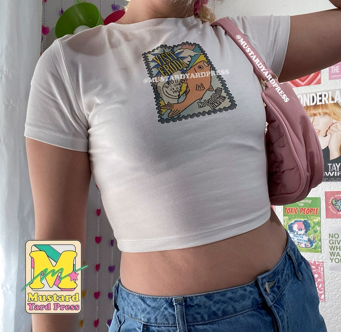 stamp baby tee