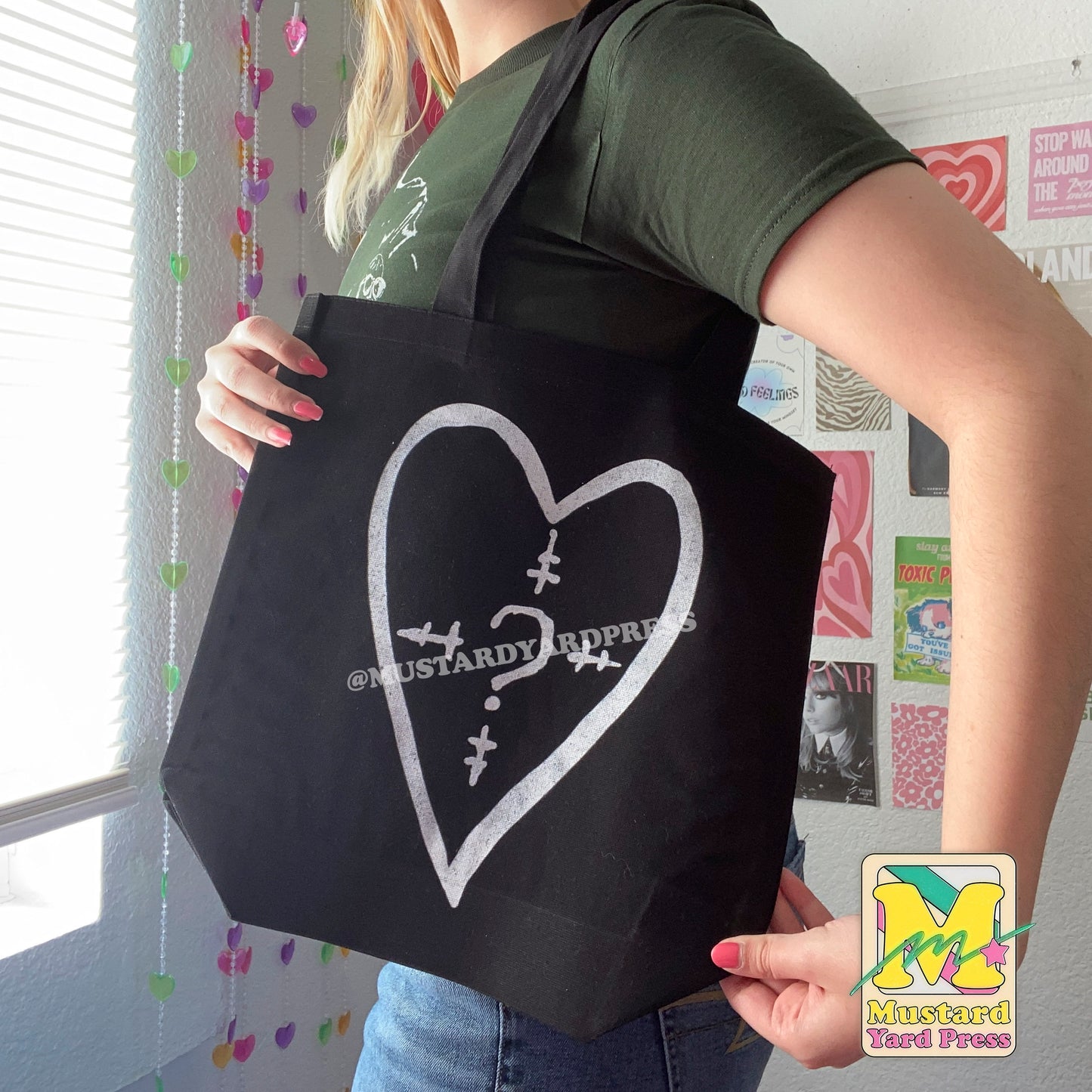 riddler black tote bag