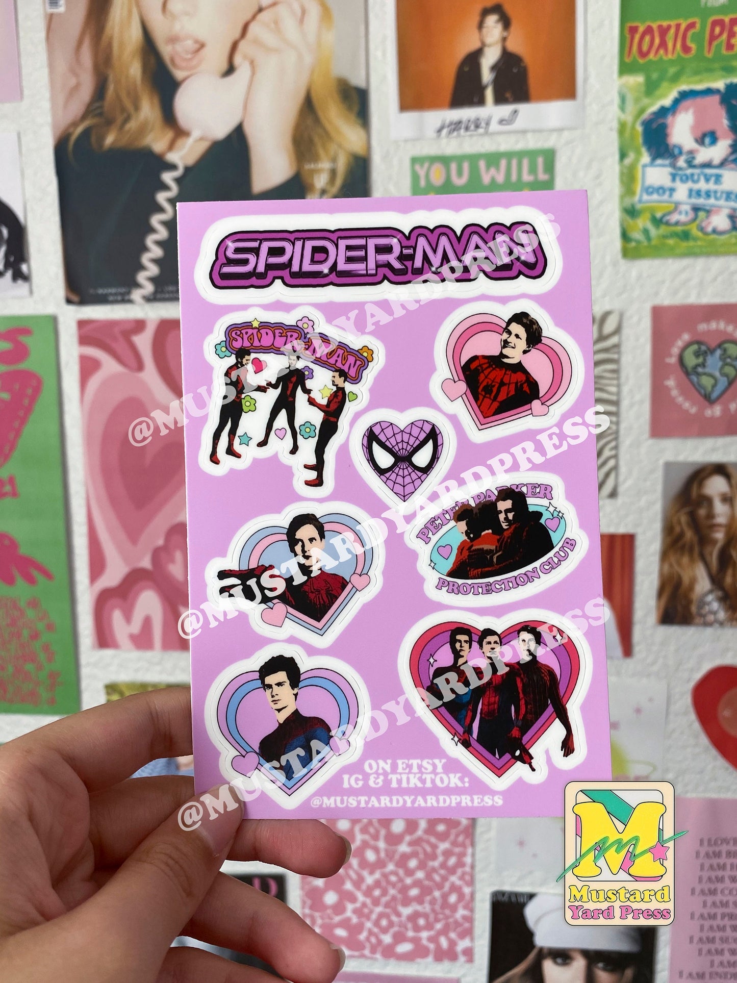 peter pink sticker sheet