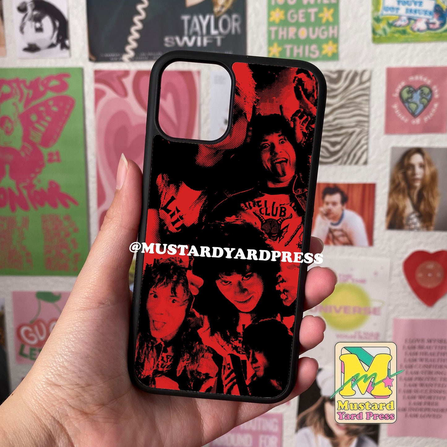 eddie red collage phone case
