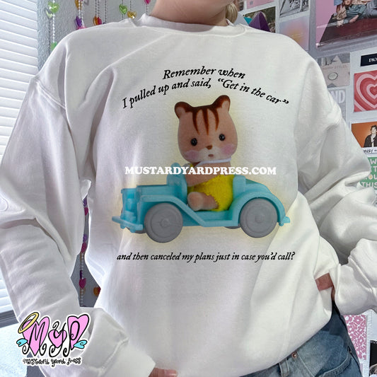 calico car crewneck