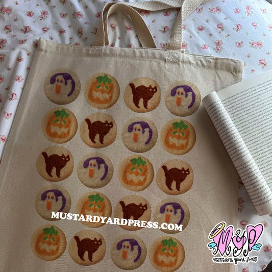 halloween cookies tote bag