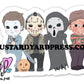 slasher icons kewpie mini sticker