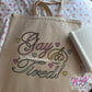 gay & tired tote bag