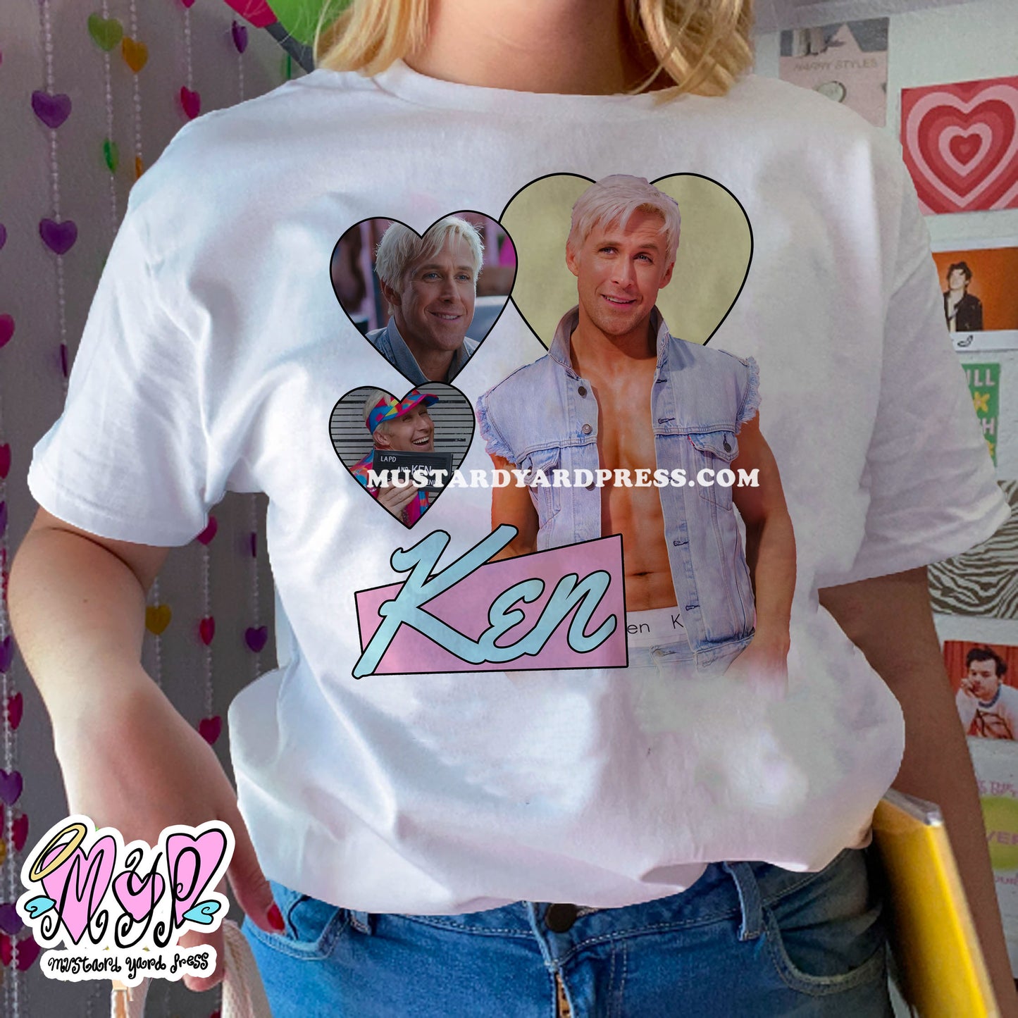 doll boy hearts t-shirt