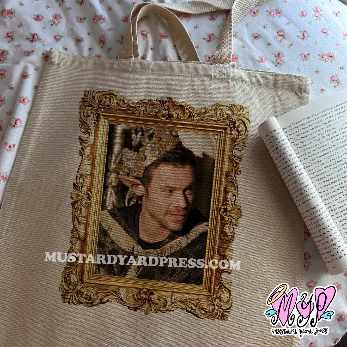 elf prince harry frame tote bag