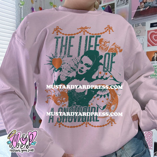 show life pink crewneck