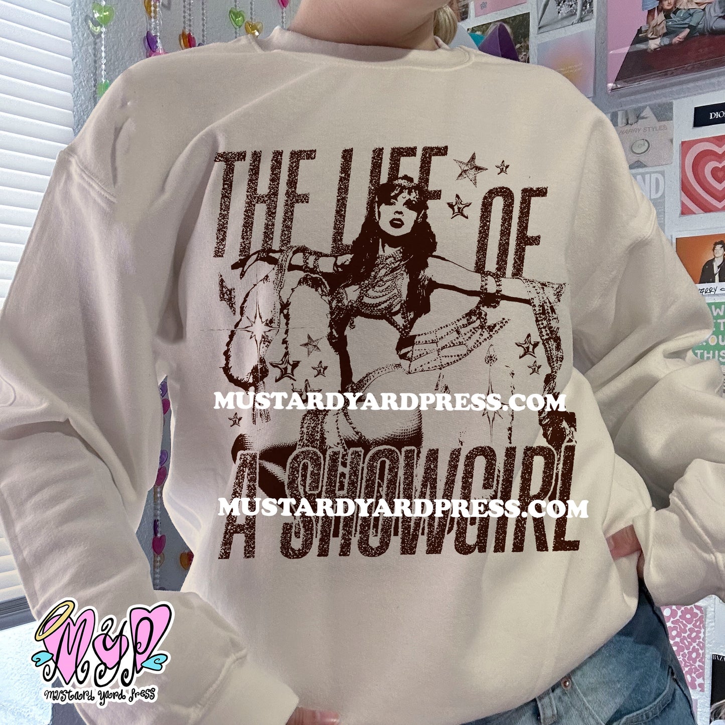show life cream crewneck