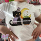 witch cat baby tee