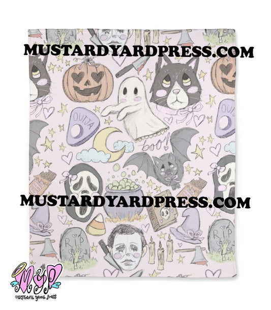 halloween doodles blanket