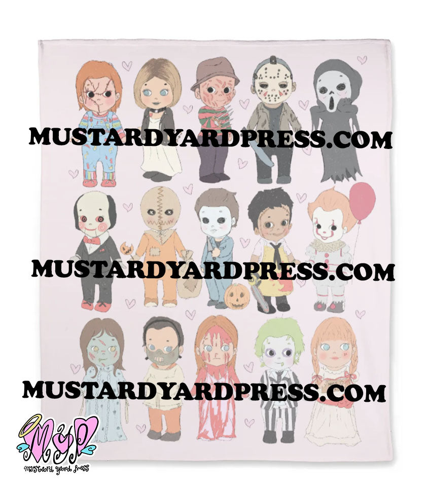 horror icons kewpie blanket