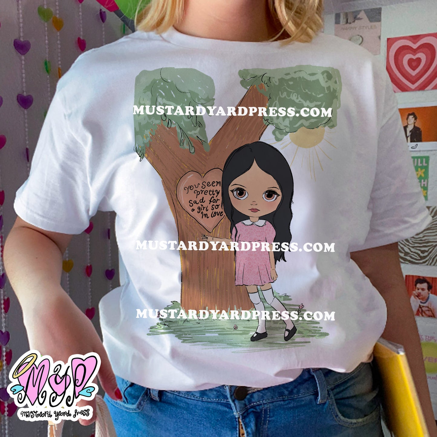 sad girl doll t-shirt