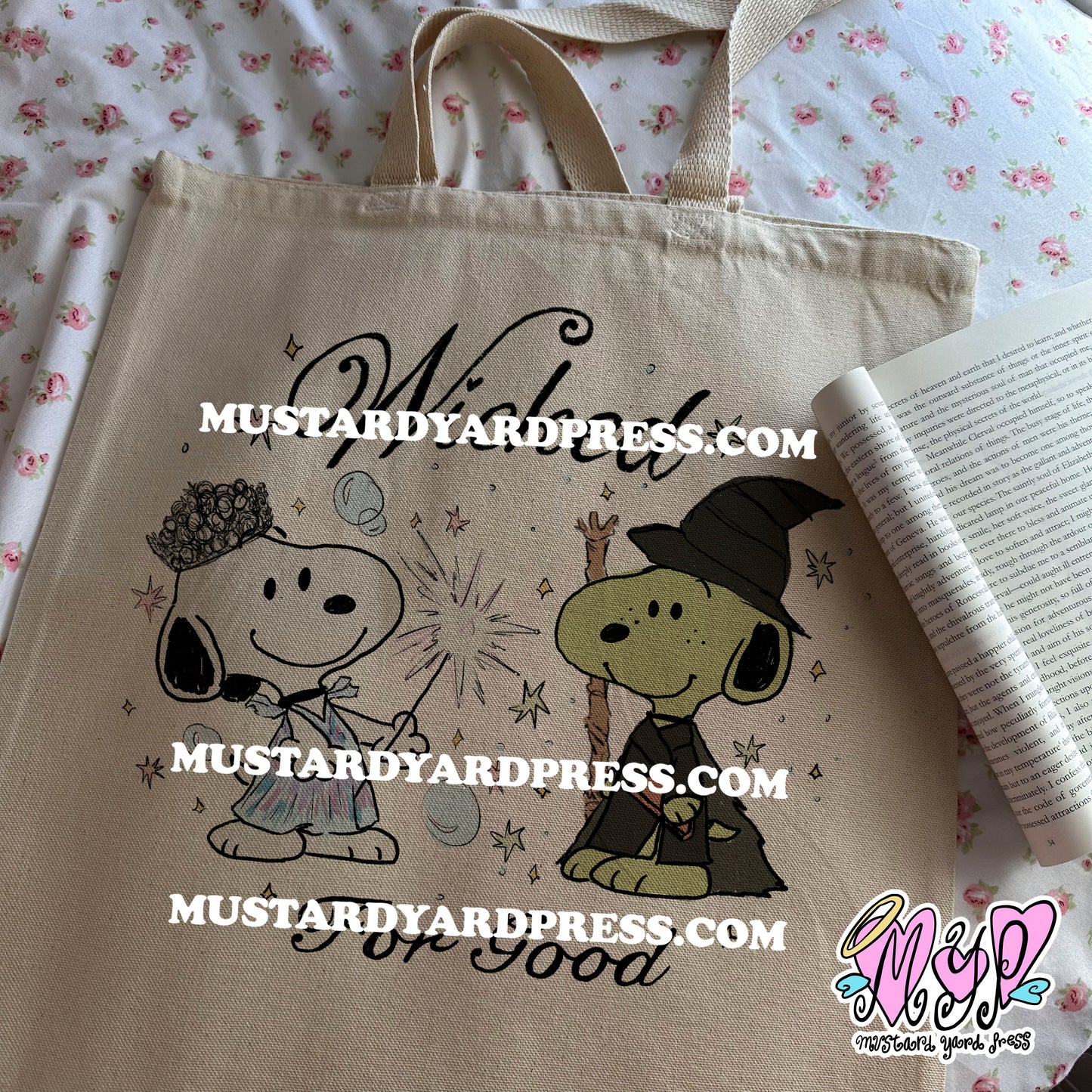 dog good witches tote bag