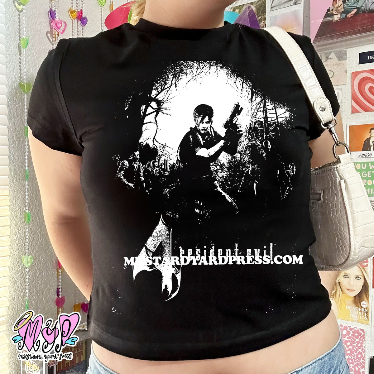 evil poster baby tee