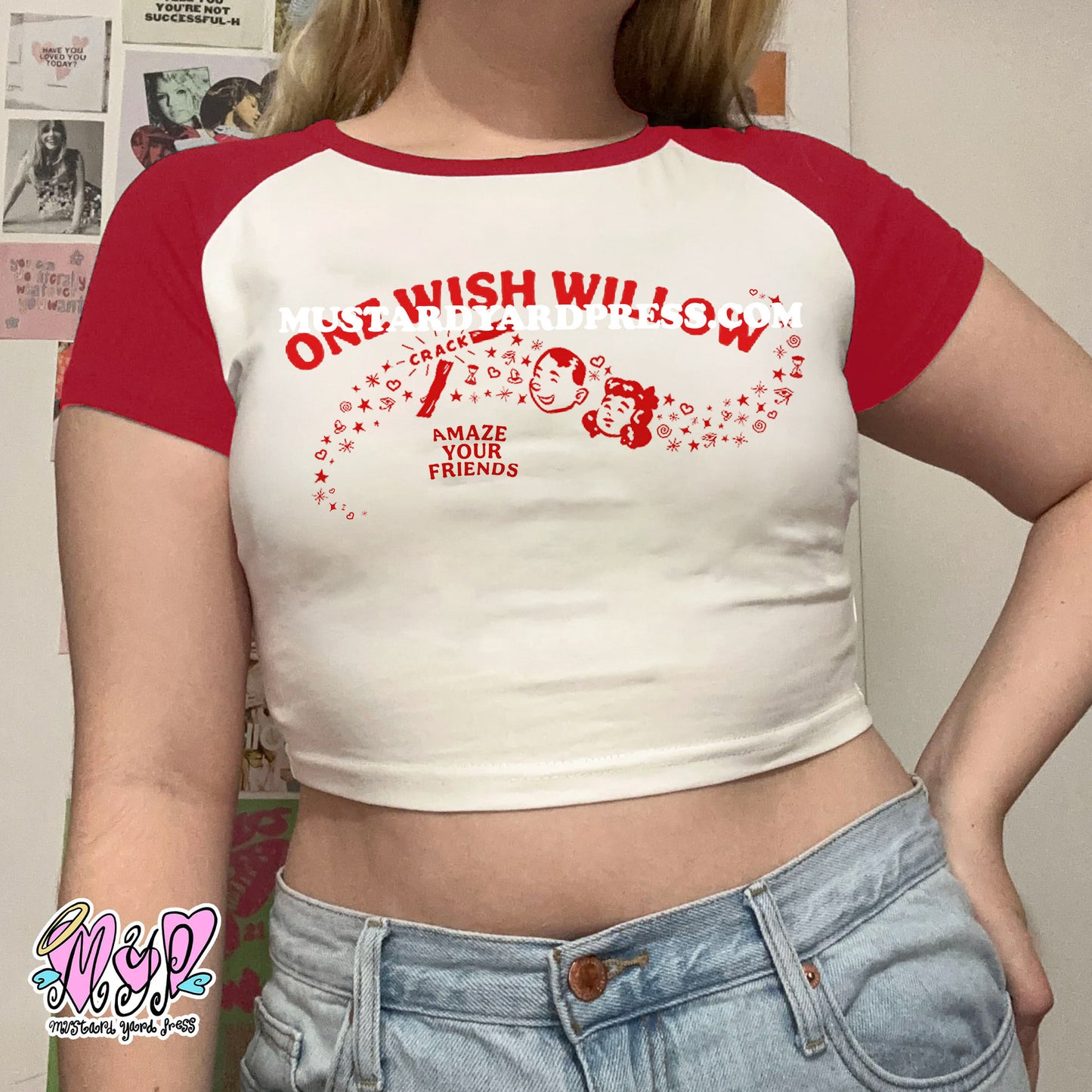 wish raglan baby tee