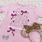 princess sketch pink baby tee