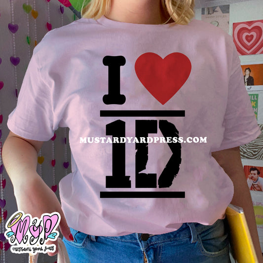 i love 1d t-shirt