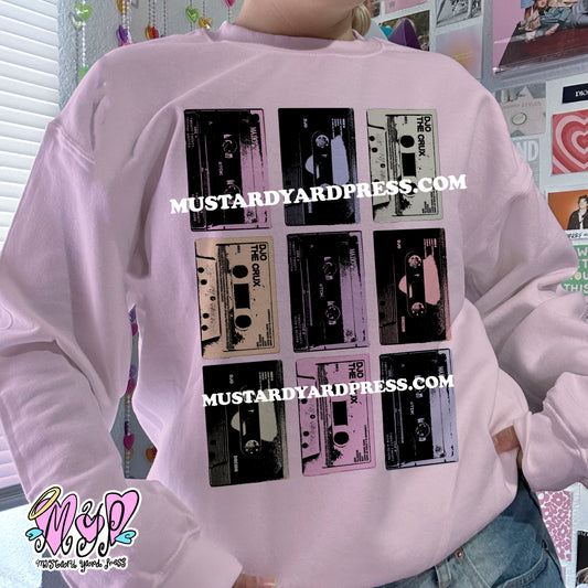 djo cassette tapes crewneck