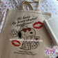 heart shaped tote bag