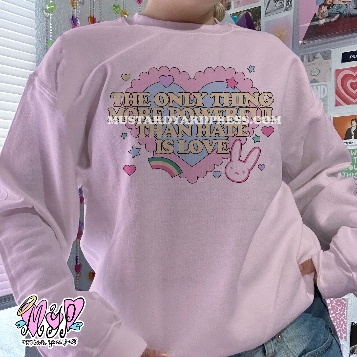 love is powerful crewneck