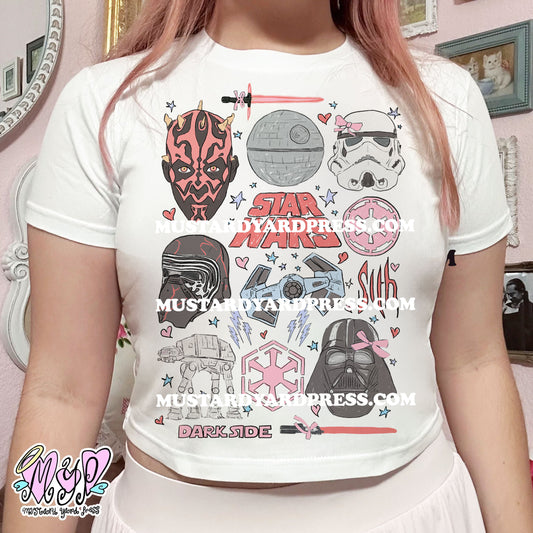 dark doodles baby tee