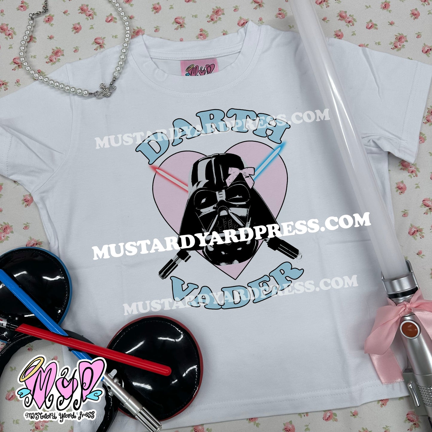 dark ani heart logo baby tee