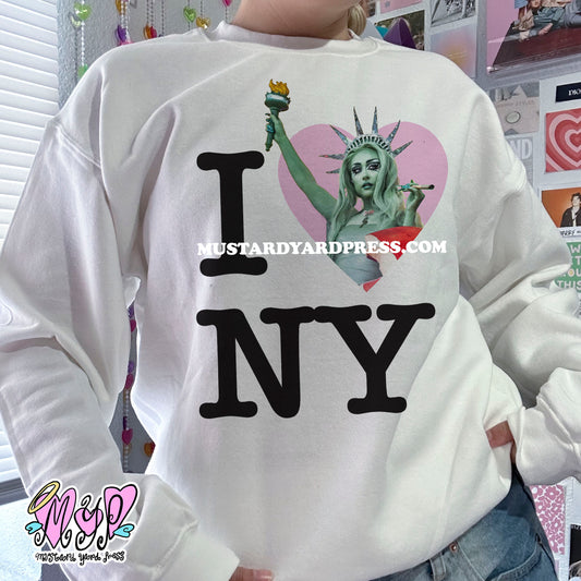 i love ny crewneck