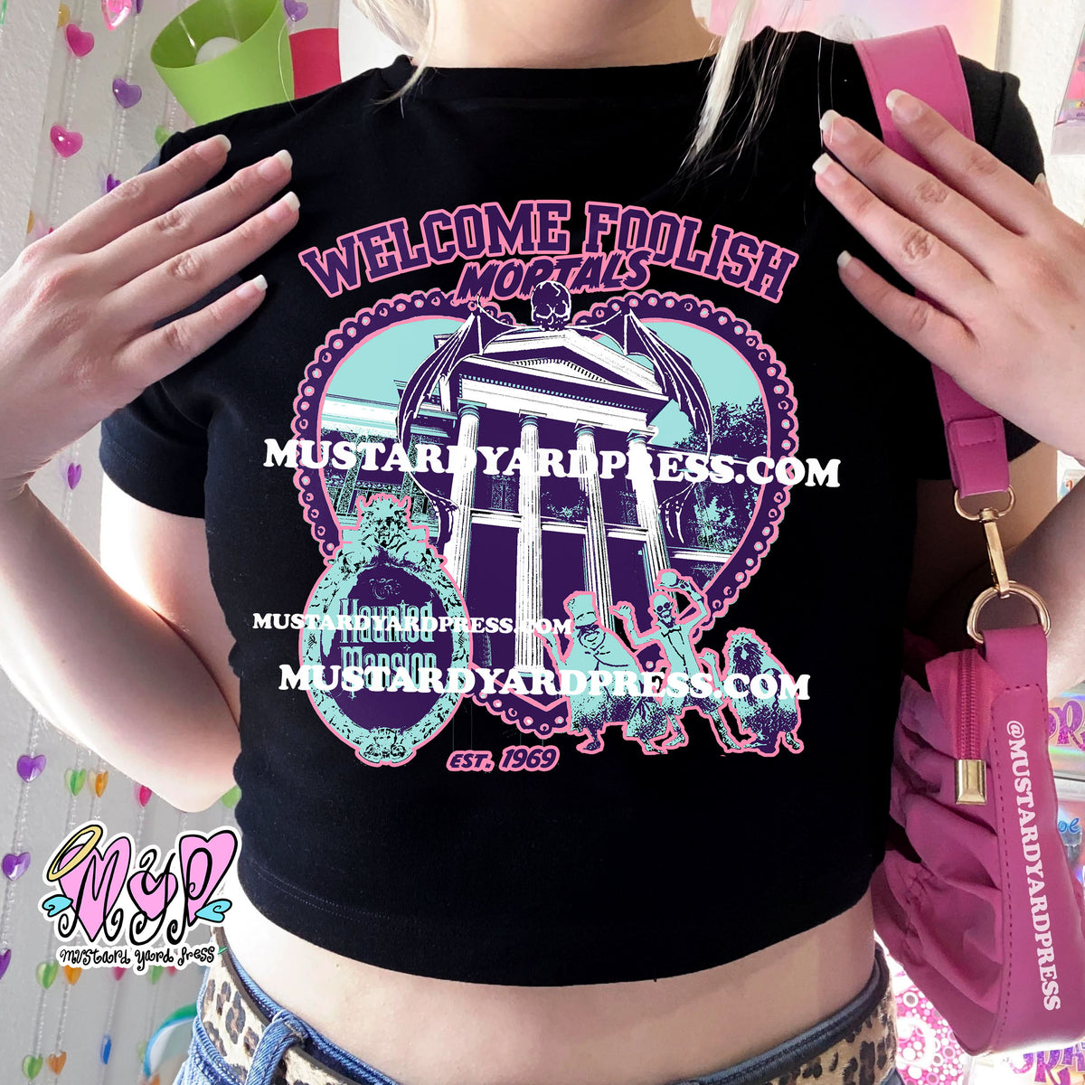 haunted heart baby tee