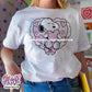 dog heart bow t-shirt