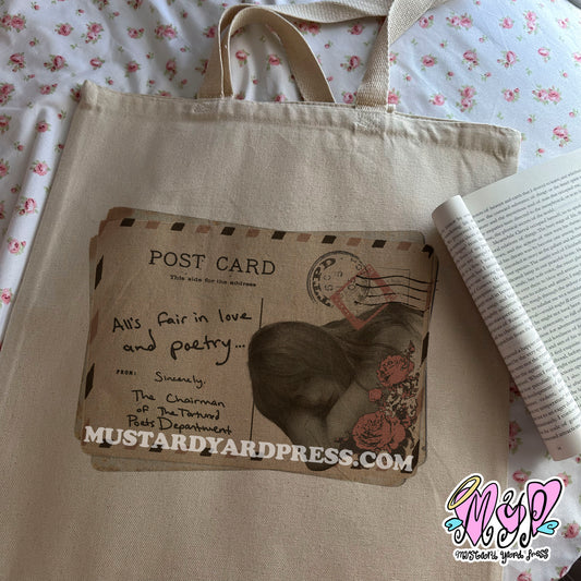 poets post card tote bag