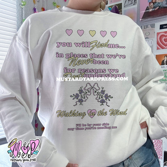 walking in the wind lyric crewneck