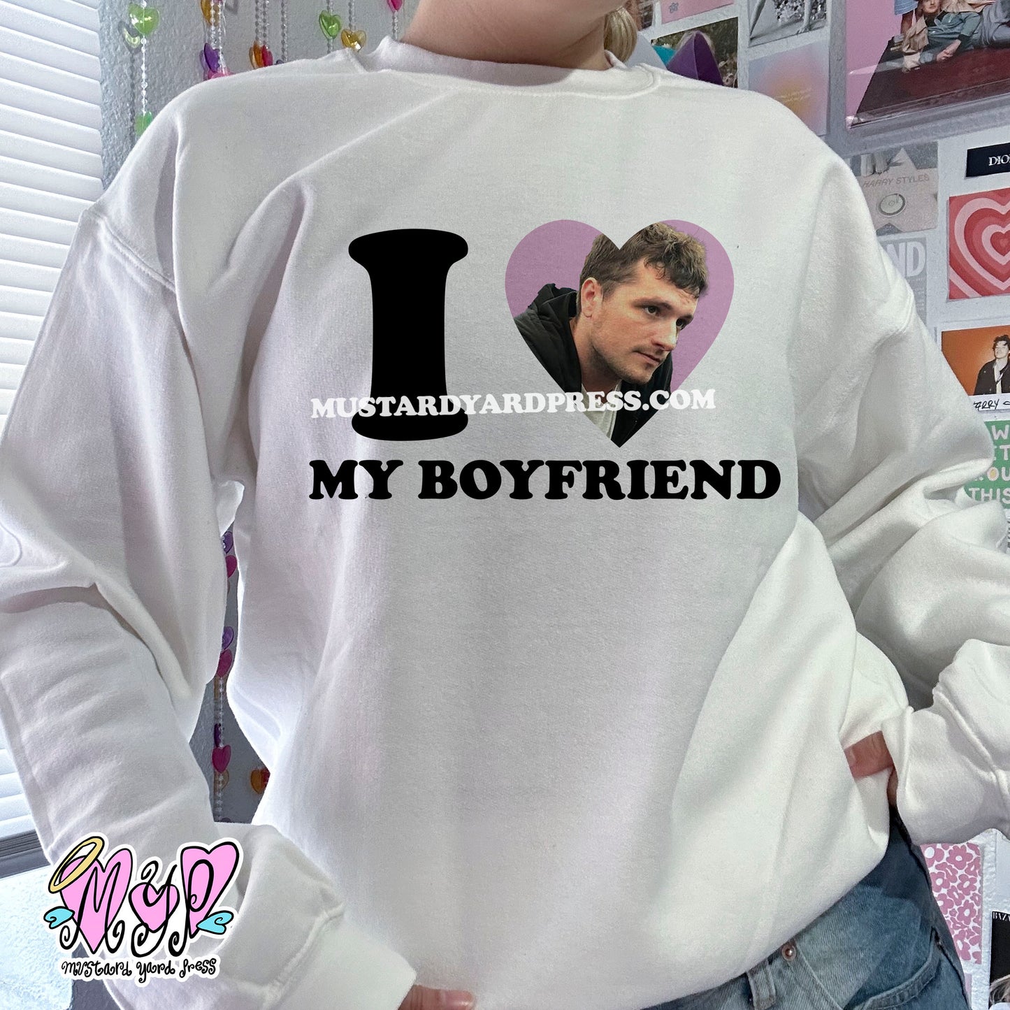 i love my boyfriend josh crewneck