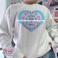 kiss disco heart crewneck