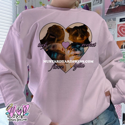 besties sky pink/white crewneck