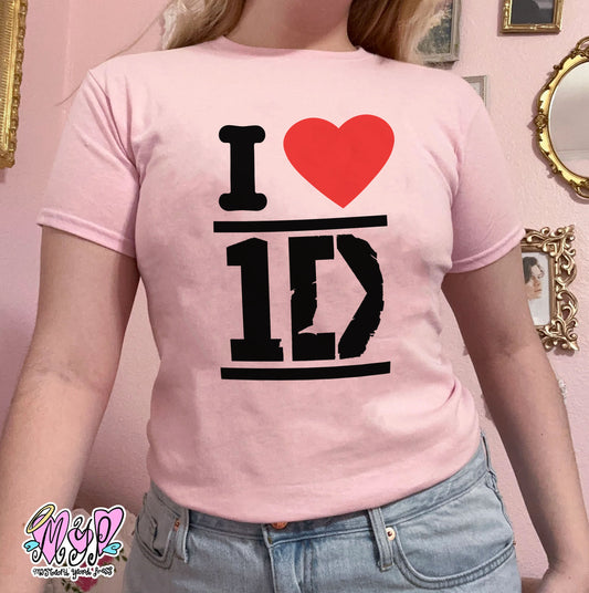 i love 1d baby tee