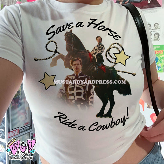 save a horse harry baby tee