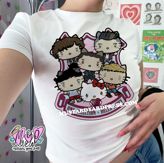boyband cat baby tee
