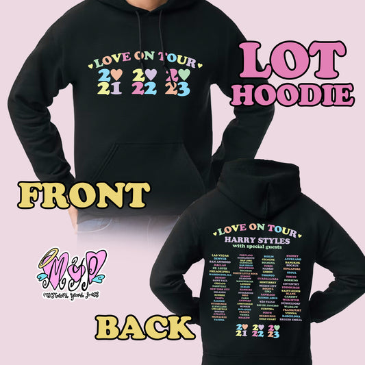 lot hoodie black/baby pink