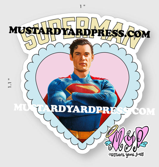 super heart mini sticker
