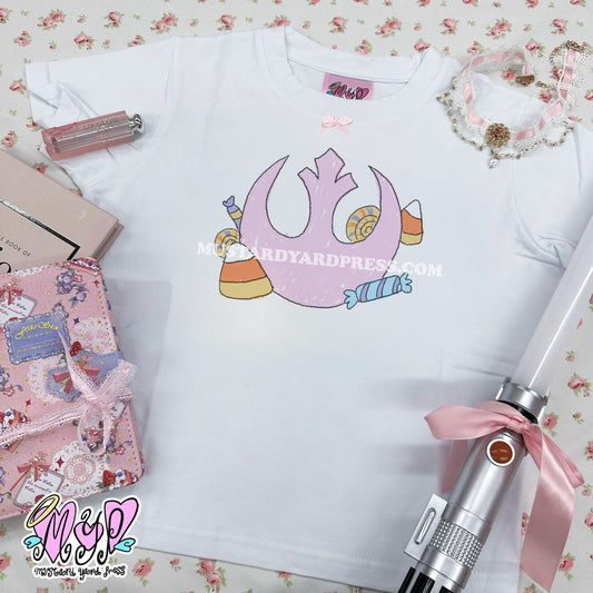 candy symbol baby tee