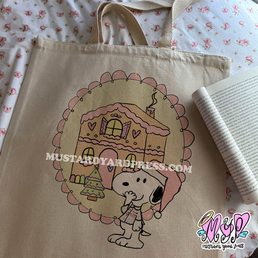 gingerbread house tote bag