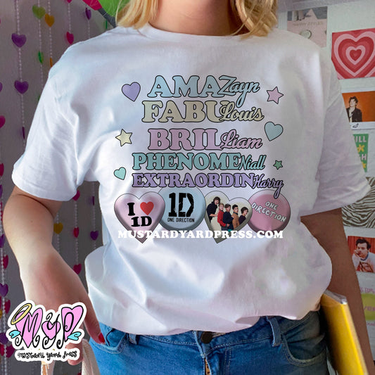 1d fan t-shirt