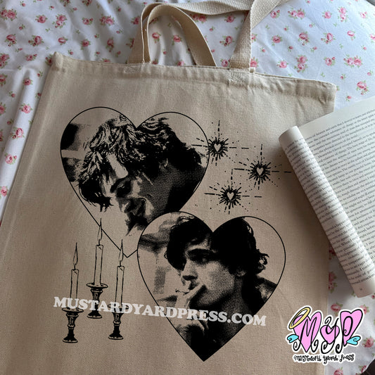 felix hearts tote bag