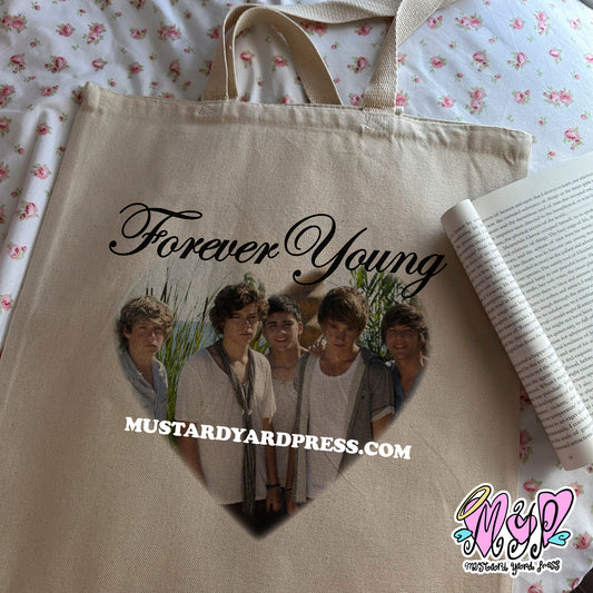 forever young tote bag